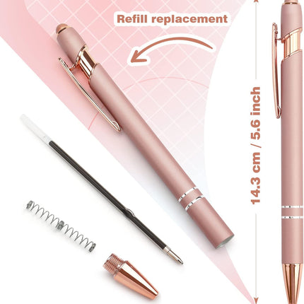 NexWave OndaNex Bribobo 6 Pack Ballpoint Pen 2-in-1 Stylus Retractable Ballpoint Pen with — Smart Tech
