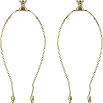 11.5 Inch Gold Tone Lamp Harp Kit with Finial, 2 Sets