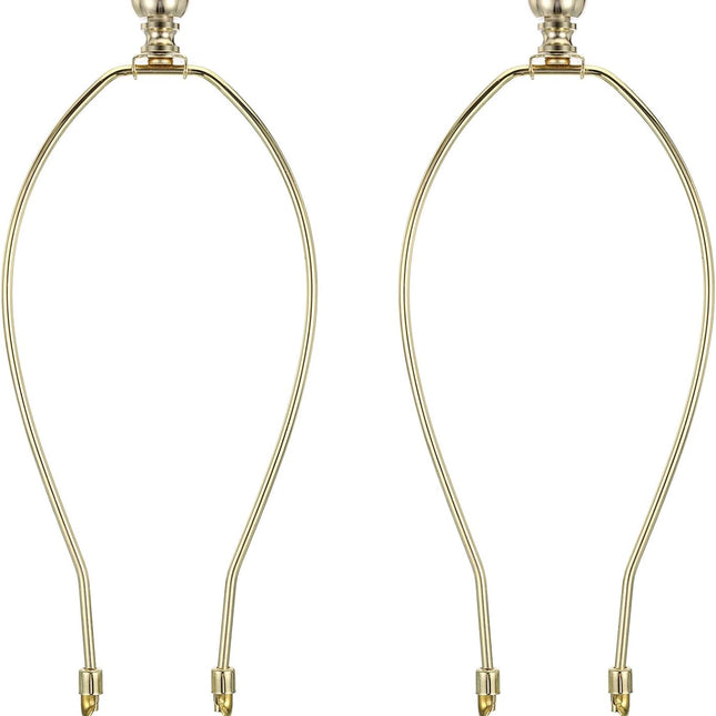 11.5 Inch Gold Tone Lamp Harp Kit with Finial, 2 Sets
