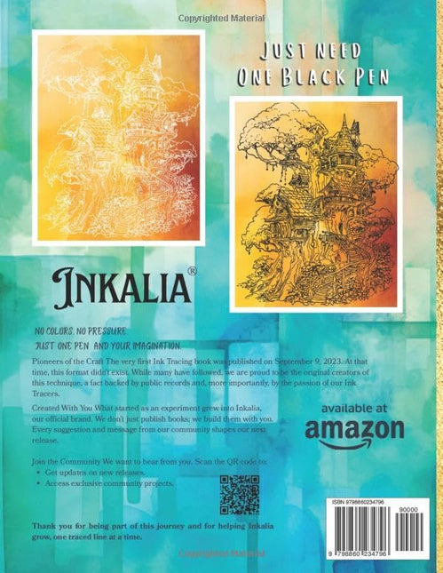 Ink Tracing Coloring Book: Hidden City Pen and Ink Art