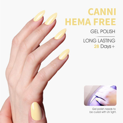 Pastel Yellow Gel Nail Polish