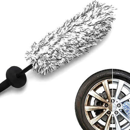 HomeChef ChefDelHogar Wheel Barrel Brush,2026 New Long Handle Microfiber Wheel Brush Car Duster — Kitchen & Home