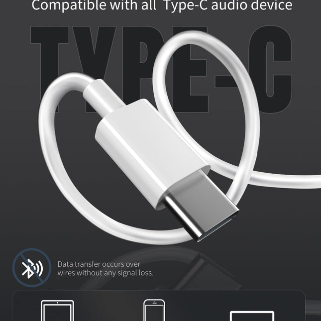 2-Pack Wired USB-C Earbud Headphones for Calls
