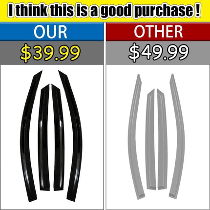 Tape-On Side Window Rain Guards for 2018-2022 Vehicles