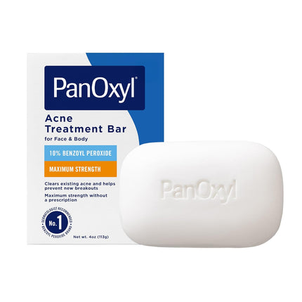 10% Benzoyl Peroxide Acne Treatment Bar for Face, Chest and Back, 4 oz