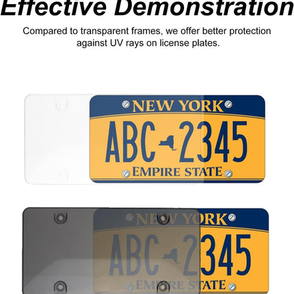 2 Pack License Plate Frame UV Protective for Standard US Plates