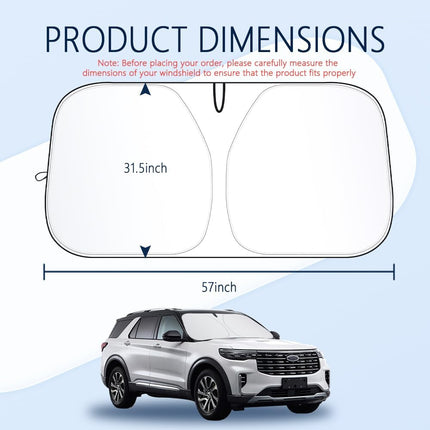 300T Thickened Universal Windshield Sunshade with Storage Bag