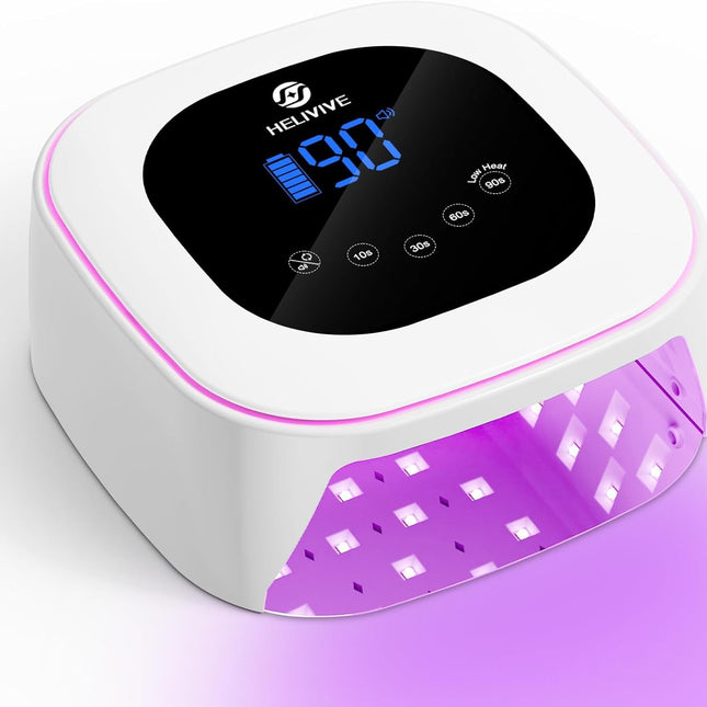 Cordless 80W Rechargeable UV LED Nail Lamp in White