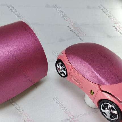 SW900 Matte Pink Metallic Vinyl Wrap Sample 3 in x 5 in
