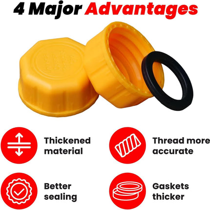 6-Pack 5-Gallon Gas Can Cap Replacements