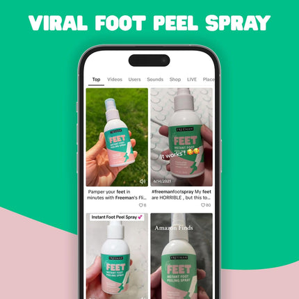 Instant Foot Peeling Spray with Coconut and Aloe, 4 fl oz