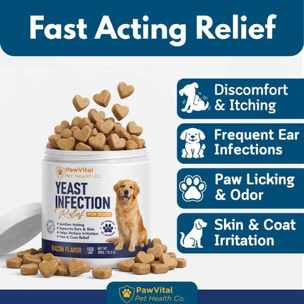 Natural Yeast Infection Treatment for Dogs, 150 Chews