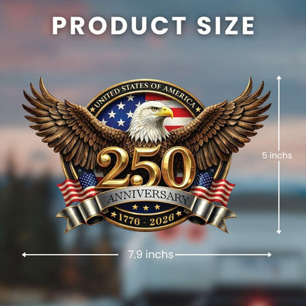 2-Pack 250th Anniversary USA Vinyl Decal Stickers