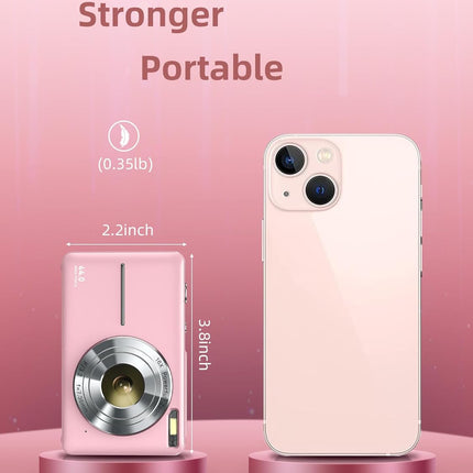 Digital Camera, FHD 1080P Point and Shoot Camera with 16X Zoom, Anti Shake, 32GB Card, Compact Small Camera for Kids
