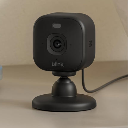 Mini 2K+ Plug-In Indoor Security Camera Set, 2 Black Cameras