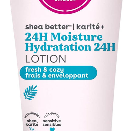 eos 24H Moisture Travel Body Lotion- Fresh & Cozy, Travel Size Essential, Toiletries, Mini Body Lotion, 2.5 fl oz