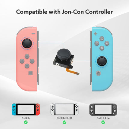 PawHaven RefugioPata TMR Hall Effect Joystick Replacement for JoyCon - 30 in 1 [No Drifting] — Pet Supplies