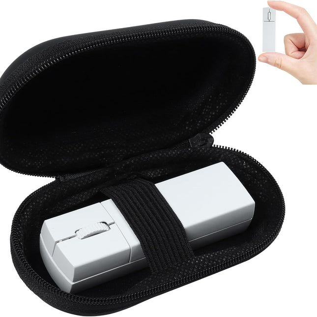 Wireless Mini Finger Mouse - Silent Dual-Mode Bluetooth & 2.4GHz Portable PC Mouse with Case