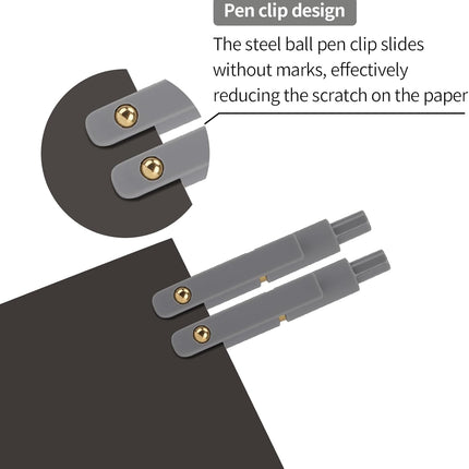 6-Piece 0.5mm Quick-Dry Black Gel Pens