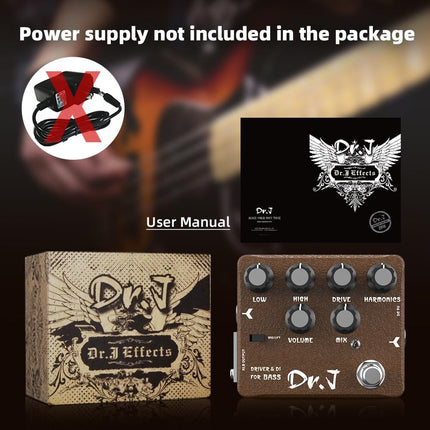 D53 Bass Overdrive Amp Simulator Pedal with DI and XLR Output