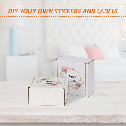 4 x 4 x 2 Inch White Corrugated Shipping Boxes, Set of 100