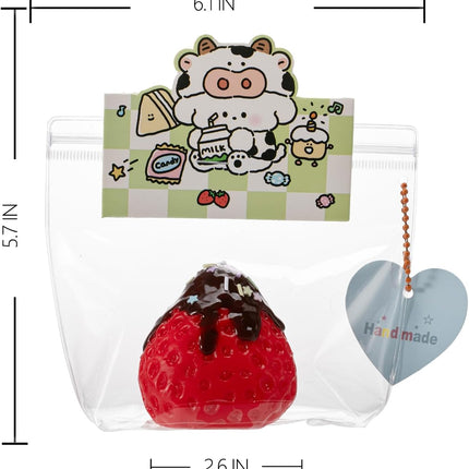 Big Strawberry Silicone Squishy Squeeze Toy