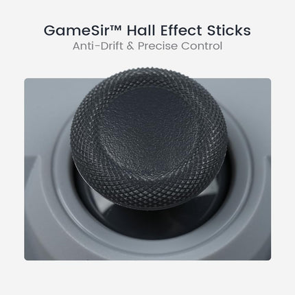Retro Gray Wired Game Controller with Hall Effect Sticks