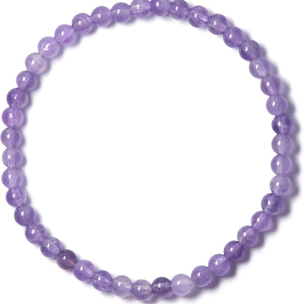4mm Dainty Natural Crystal Beaded Stretch Bracelet with Mystery Crystal Pendant