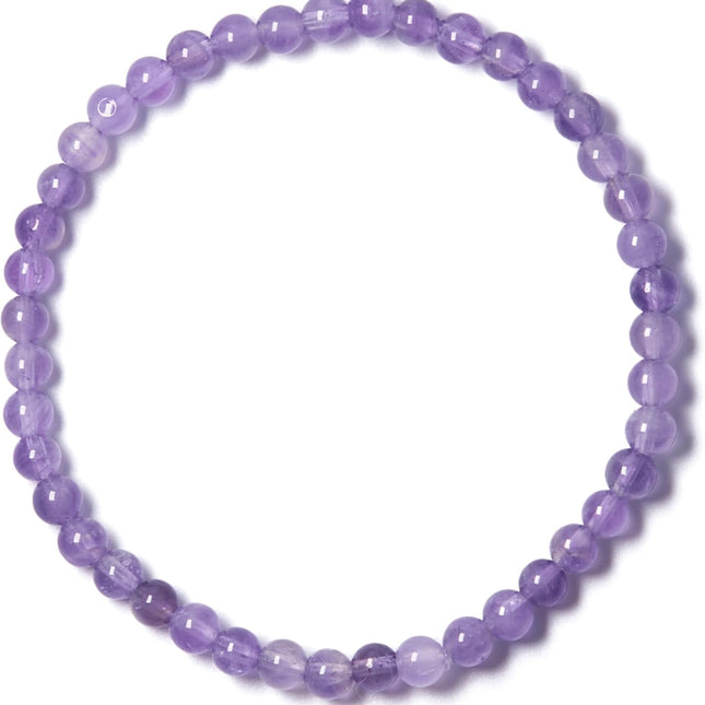 4mm Dainty Natural Crystal Beaded Stretch Bracelet with Mystery Crystal Pendant
