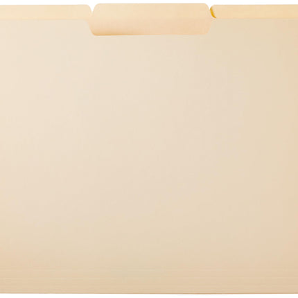 Sturdy Manila File Folders with Reinforced 1/3-Cut Tabs, Letter Size, 100-Pack