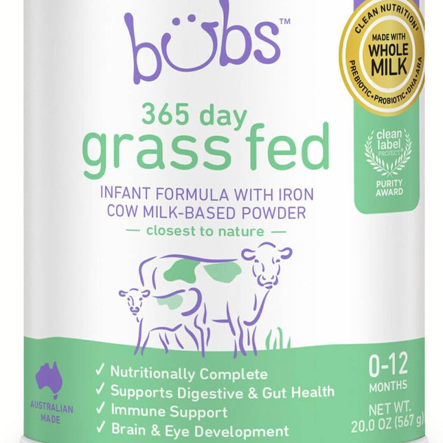 365 Day Grass Fed Infant Formula with Iron, Cow Milk-Based Powder, 20 oz