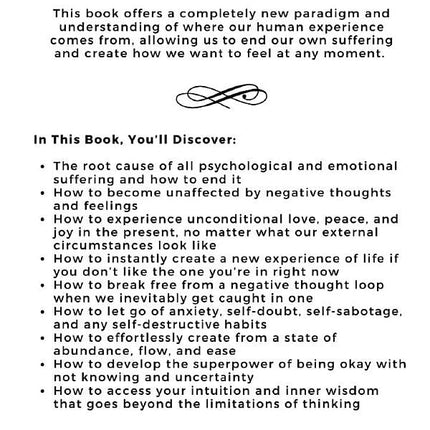 Don't Believe Everything You Think: Why Your Thinking Is The Beginning & End Of Suffering