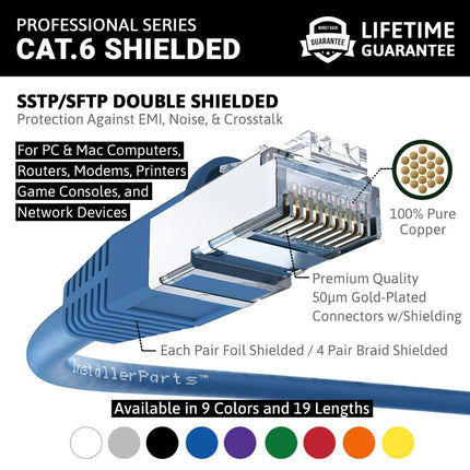 Booted 1 FT - Blue - Professional Series - 10Gigabit/Sec Network/High Speed — Smart Tech