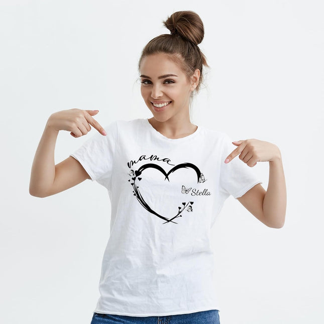 Customizable Mom Shirt with Kid's Name