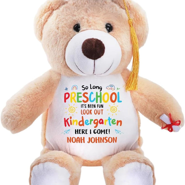 Kindergarten Here I Come Personalized Graduation Teddy Bear 2026