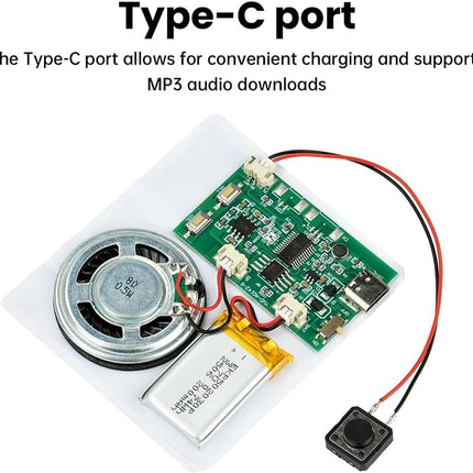 DIY Birthday Card Sound Module with Push Button and Speaker