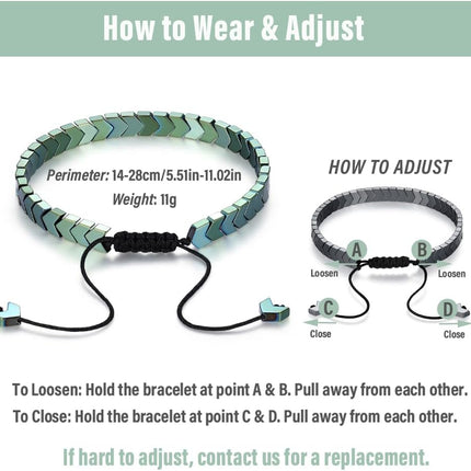 Hematite Bracelet for Men, Teens, and Boys