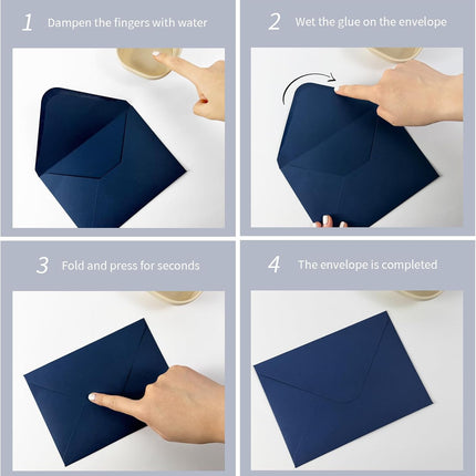 A7 Black V-Flap Invitation Envelopes, 30 Pack