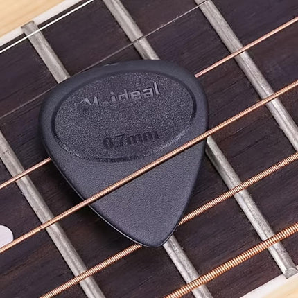 SourcetoHome 10-Pack Anti-Slip Guitar Picks For Acoustic Electric Bass Ukulele Black Two Thicknesses 0.7mm 1.0mm For Strumming And Lead, 20 pieces - General - front view