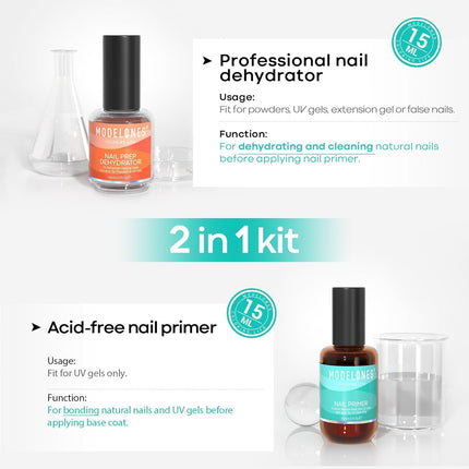 15 ml Acid-Free Nail Dehydrator and Primer Prep Kit