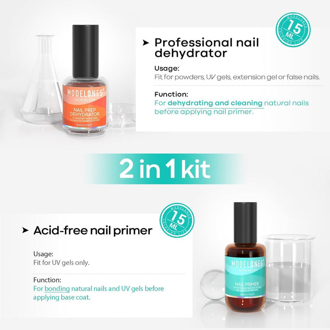 15 ml Acid-Free Nail Dehydrator and Primer Prep Kit
