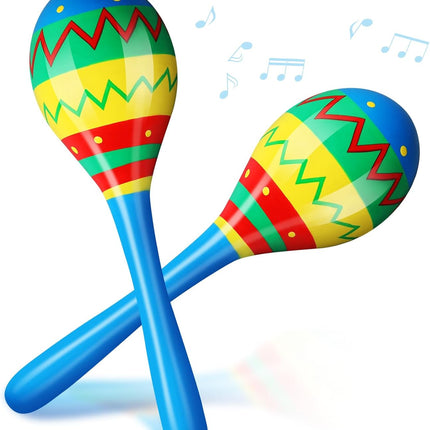 SourceToHome FuenteACasa 7.87 Inches Fiesta Wooden Maracas 2 Pcs Noisemaker for Mexican Fiesta — Home & Lifestyle