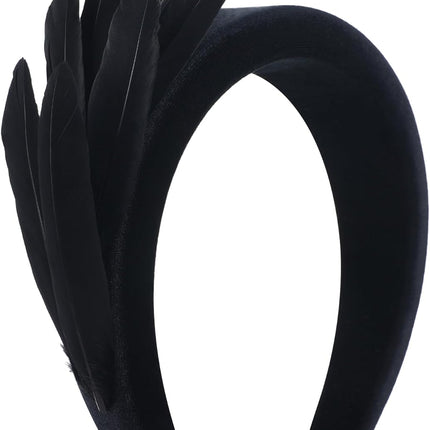 Vintage 1920s-Style Feather Headband for Cocktail Looks