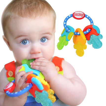 IcyBite Ice Gel Teether Keys for Infants - Blue