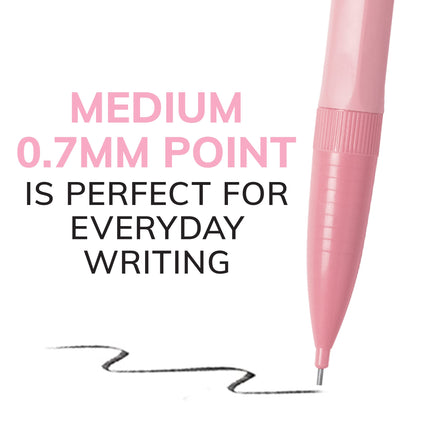 Pastel Xtra-Smooth Mechanical Pencils with Erasers, 0.7mm, 24 Count