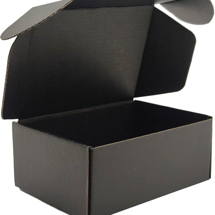 6 x 4 x 2 Inch Black Corrugated Mailer Boxes, Set of 50