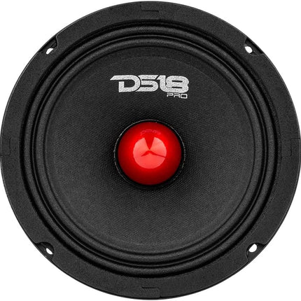 6.5-Inch Midrange Loudspeaker with Red Aluminum Bullet, 4 Ohm