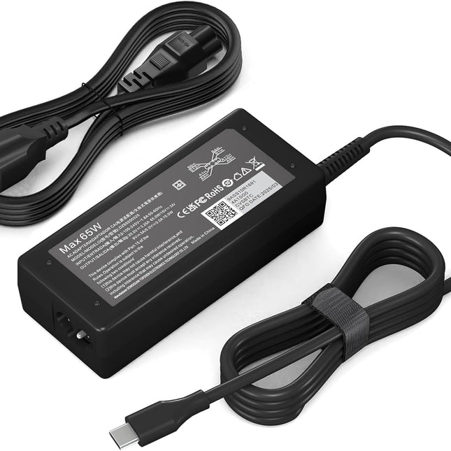 Replacement 65W USB-C Laptop Charger