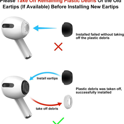 3 Pairs Replacement Ear Tips for Pro and 2nd Generation Earbuds
