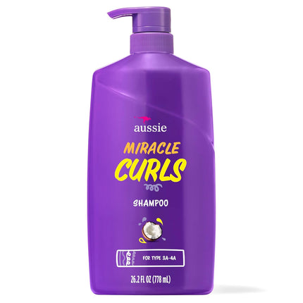 Miracle Curls Shampoo for Curly Hair with Coconut Oil, Paraben Free, 26.2 Fl Oz